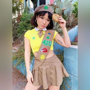 Dolls Kill “Lil Miss Pot Brownie” Costume Set - size M